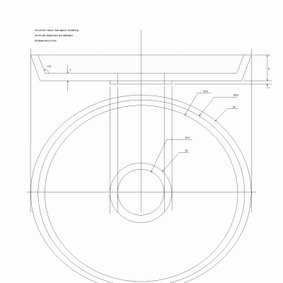 Radius arm bush cup design for lathe