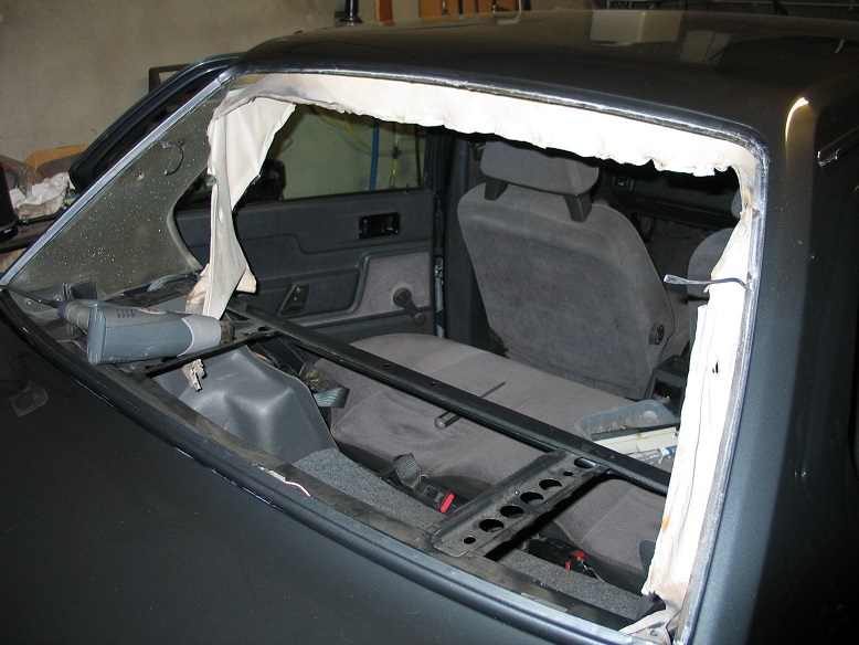 Remove glued rear sections with gentle heat gun