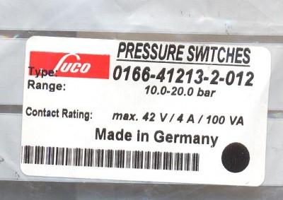 CVT 20bar pressure switch